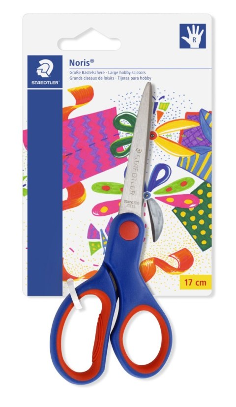 Nożyczki szkolne Noris Club, 17 cm, blister, Staedtler S 965 17 NBK Staedtler Nożyczki szkolne Noris Club, 17 cm, blister, Staedtler S 965 17 NBK Staedtler