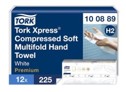 Ręcznik TORK PREMIUM w składce 3 panelowej 2700 sztuk, 2W, celuloza, 21,2x24cm, 100289/100889 system H2 Tork