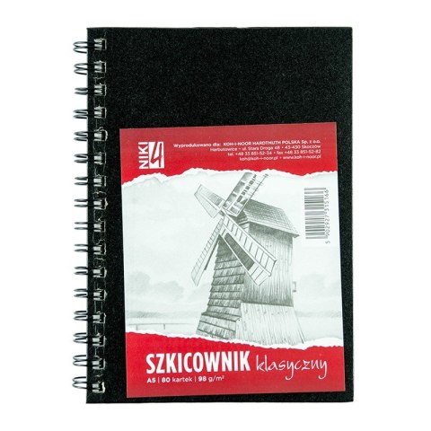 Szkicownik A5 98g 80kartek spirala KOH I NOOR BLO-SZA59S-00104 Koh-i-noor Szkicownik A5 98g 80kartek spirala KOH I NOOR BLO-SZA59S-00104 Koh-i-noor