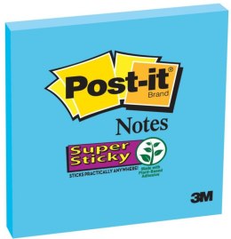 Bloczek samoprzylepny POST-IT Super Sticky (654-6SS-EB), 76x76mm, 1x90 kartek, niebieski Post-It 3M