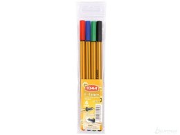 Cienkopis F-Liner 0,4mm, pomarańczowa obudowa, kpl. 4 kolory TO-344 Toma Toma