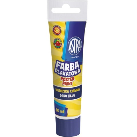 Farba plakatowa Astra tuba 30 ml - ciemna niebieska, 83110914 Astra