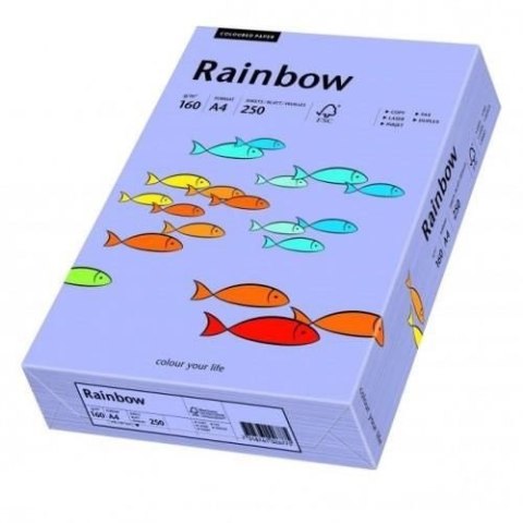 Papier xero kolorowy A4/160g fiolet R60 RAINBOW 88042571 250ark Rainbow