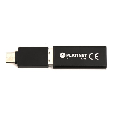 Pendrive USB 2.0 X-Depo 32GB + Type-C Adapter czarny Platinet PMFEC32B Platinet