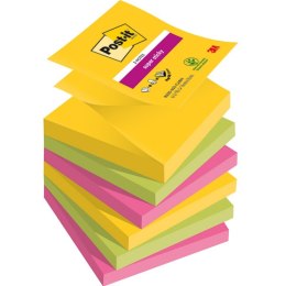 Bloczek samoprzylepny POST-IT Super sticky Z-Notes, 76x76mm, 6x90 kart., CARNIVAL Post-It 3M