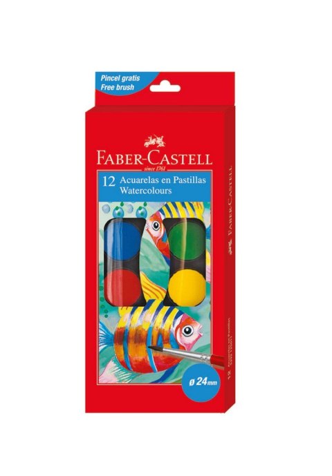 Farby szkolne 12-kolorowe małe FC125011 Faber-Castell