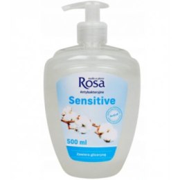 ROSA Mydło w płynie antybakteryjne z dozownikiem 500ml Sensitive Rosa