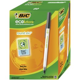 Długopis BIC Round Stic Ecolutions czarny, 8932392 Bic