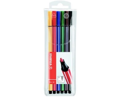 Flamaster Pen 68 BRUSH etui 6 szt. 568/06-11 STABILO Stabilo Flamaster Pen 68 BRUSH etui 6 szt. 568/06-11 STABILO Stabilo