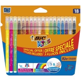 Flamastry BIC Kids Kid Couleur Fluo 18szt, 937511 Bic