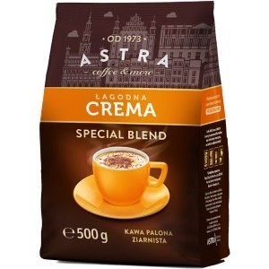 Kawa ASTRA ŁAGODNA CREMA 500g ziarnista Astra