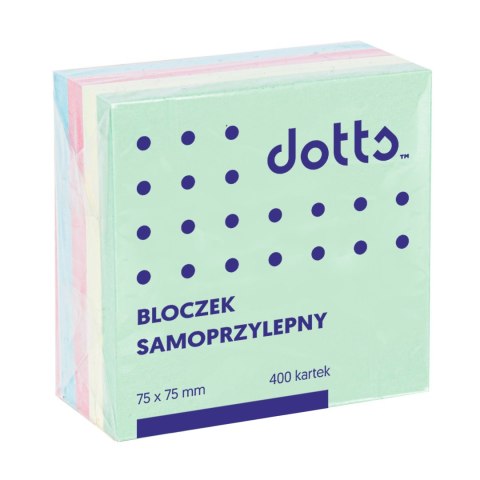 Kostka samoprzylepna DOTTS 75x75 400 kartek pastelowa (NSKP/D) Dotts