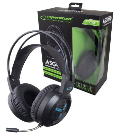 Słuchawki stereo z mikrofonem czarne GAMING ASGARD EGH410 Esperanza ESPERANZA