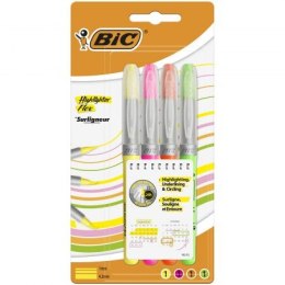 Zakreślacze BIC Highlighter Flex mix AST Etui 4szt, 950470 Bic