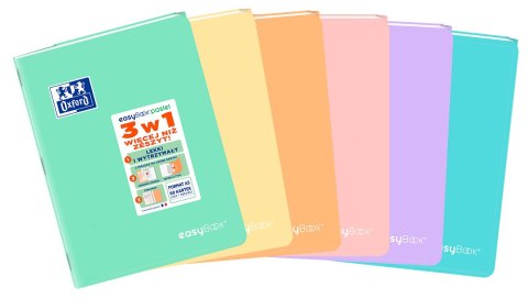 Zeszyt OXFORD PP EASYBOOK pastel A5 60k 90g mix linia z marginesem 400161236 Oxford Zeszyt OXFORD PP EASYBOOK pastel A5 60k 90g mix linia z marginesem 400161236 Oxford