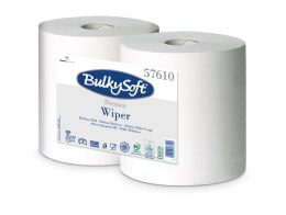 Czyściwo papierowe BULKYSOFT Premium, 2 warstwy, kolor biały, celuloza, długość 300m, idealne do szyb, (2 szt.) 57610 Bulky soft