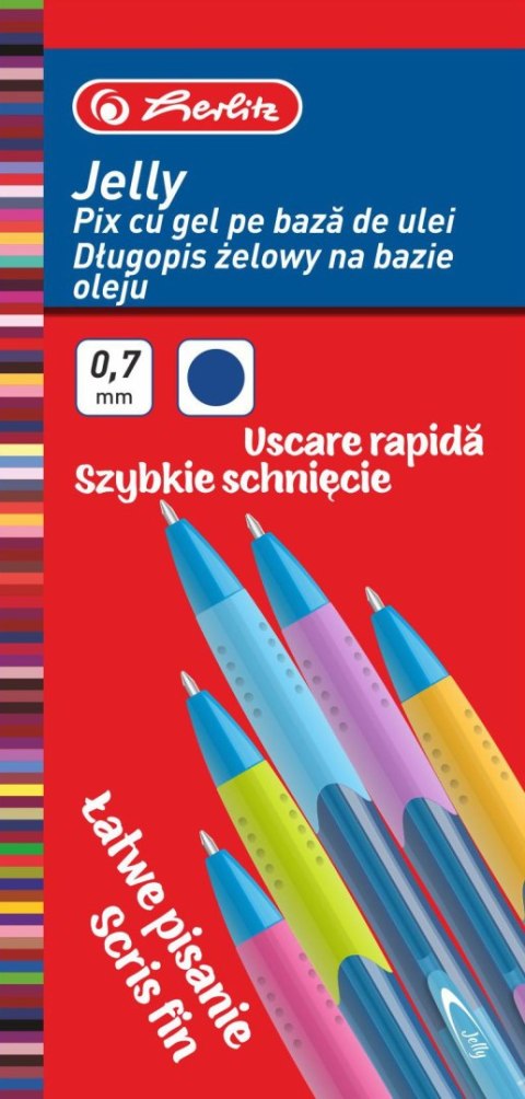 Długopis żelowy JELLY 0,7 mm niebieski 9476500 Herlitz Herlitz