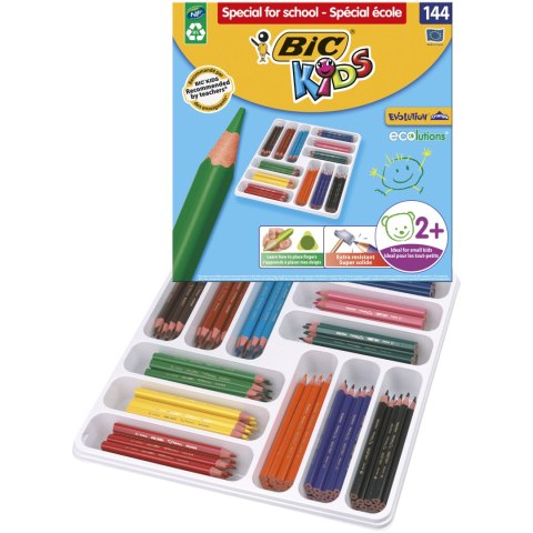 Kredki ołówkowe BIC Kids Evolution Triangle ECOlutions Zestaw 144szt, 887831 Bic