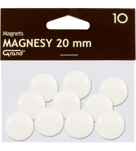 Magnes 20mm GRAND, biały, 10 szt 130-1689 Grand Magnes 20mm GRAND, biały, 10 szt 130-1689 Grand
