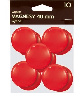Magnesy 40mm GRAND czerwone (10szt ) 130-1701 Grand Magnesy 40mm GRAND czerwone (10szt ) 130-1701 Grand