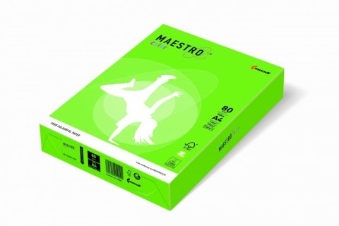 Papier xero MAESTRO COLOR A4 80g MA42 zieleń wiosenna Maestro Papier xero MAESTRO COLOR A4 80g MA42 zieleń wiosenna Maestro