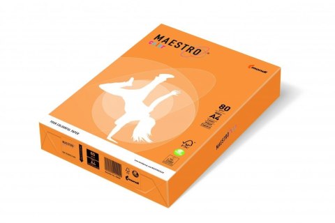 Papier xero MAESTRO COLOR A4 80g NEOOR neonowy odcień pomarańczowy Maestro Papier xero MAESTRO COLOR A4 80g NEOOR neonowy odcień pomarańczowy Maestro
